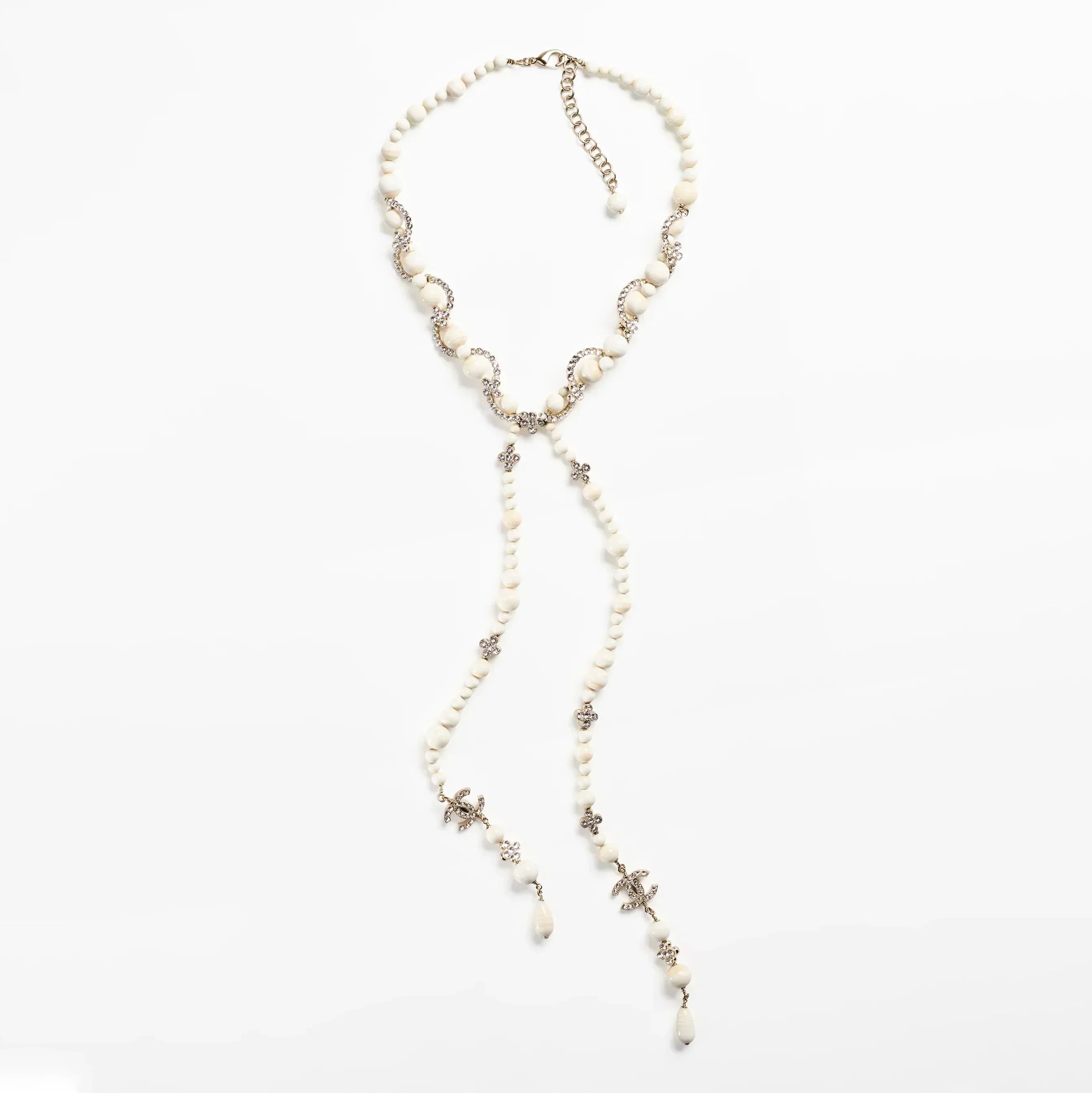 18K CC Pearl Chain Necklace