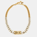 18K CD Revolution Crystals Gold Tone Choker Necklace