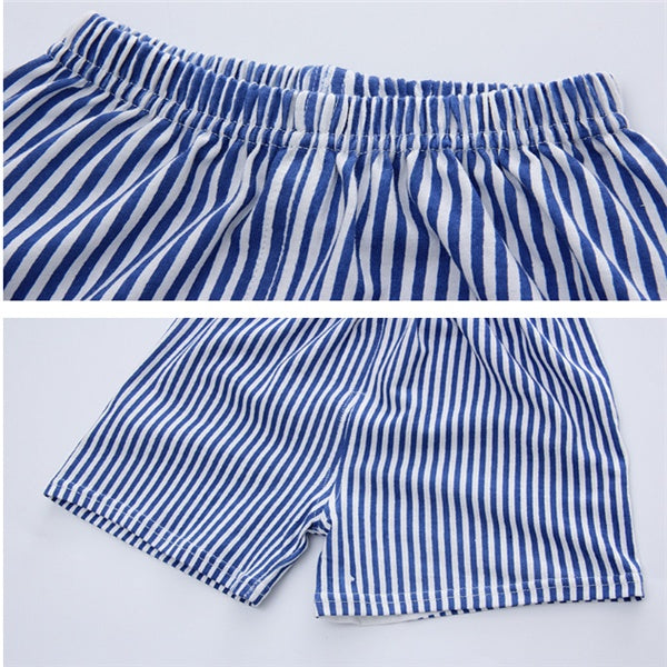 Soft Cotton Baby Summer Outfit Set – Cartoon T-Shirt & Shorts for Boys & Girls