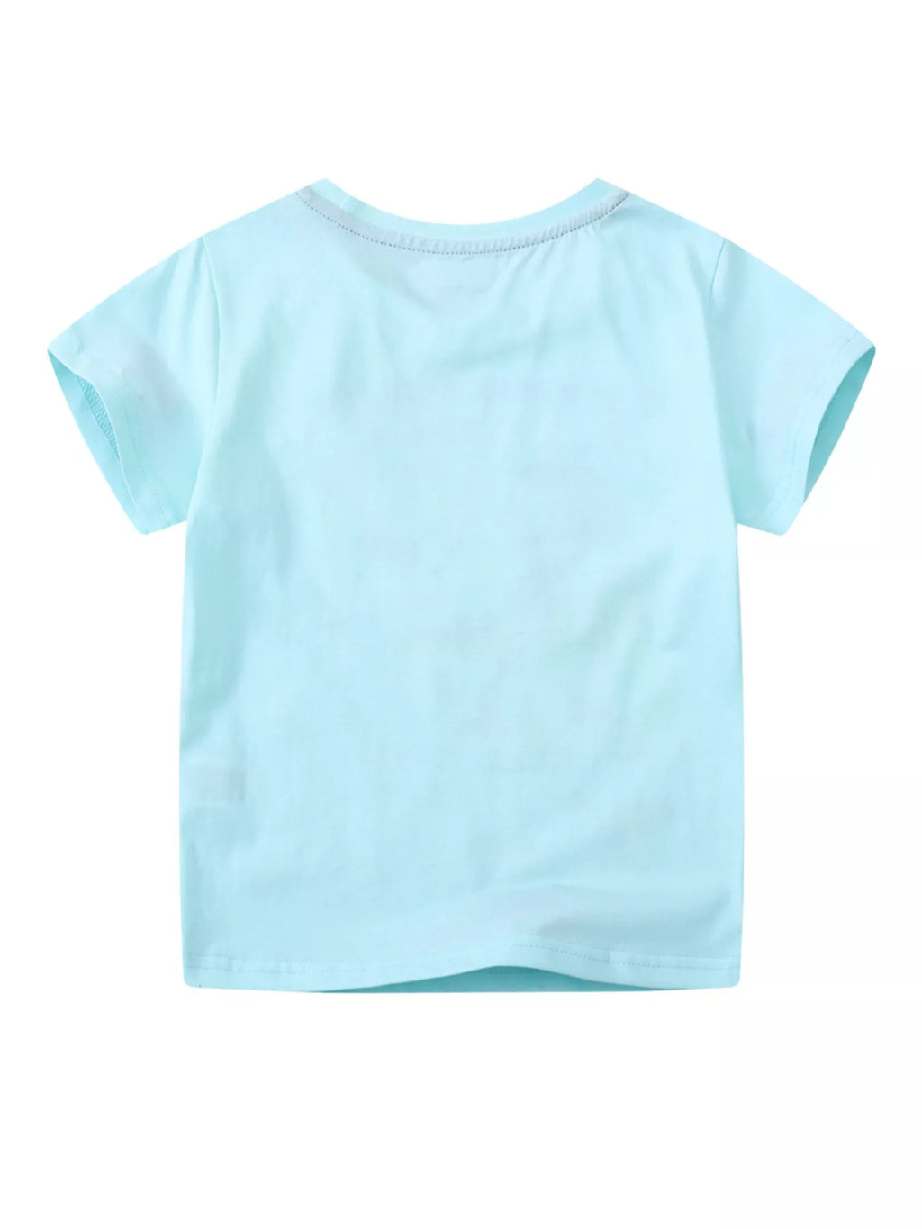 Kids Dinosaur T-Shirt – Soft Cotton Graphic Tee for Boys & Girls (Aqua)