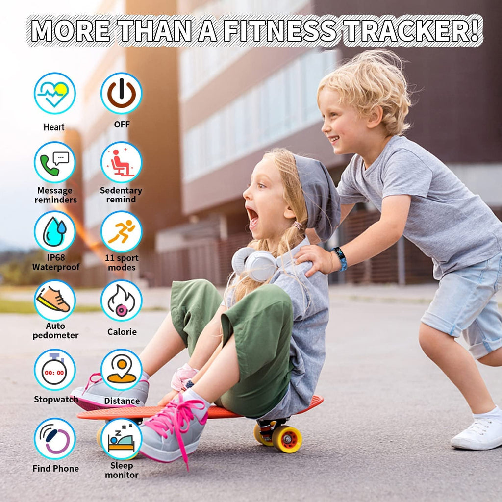 Kids Fitness Tracker Watch | IP68 Waterproof, 11 Sport Modes, Ages 6–16