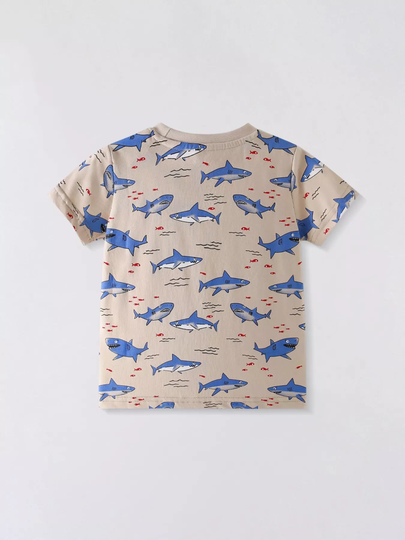 Kids Shark Print T-Shirt | Fun Crew Neck Short Sleeve Tee for Boys & Girls