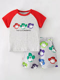 Adorable Monkey Tee & Shorts Set for Kids - Soft Cotton Playwear