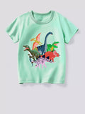Kids Dinosaur T-Shirt | Soft Cotton Crew Neck Tee for Boys & Girls