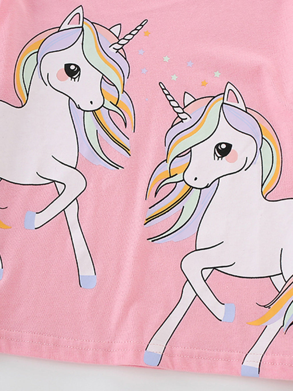 Girls Unicorn Tee & Shorts Set – Soft Cotton 2-Piece Summer Outfit (Ages 2–8Y)
