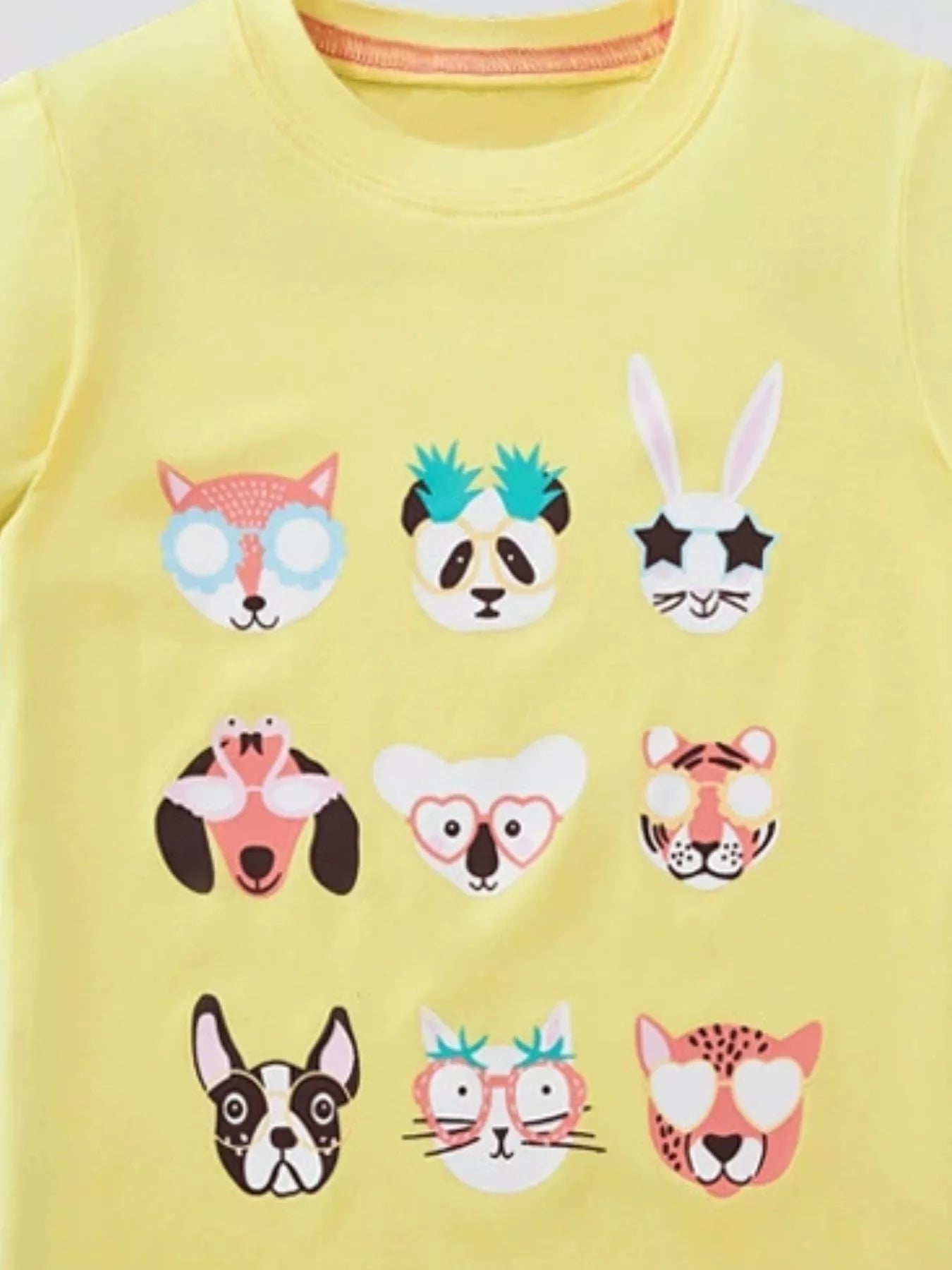 Kids Animal Print Graphic Tee – Soft Cotton Crew Neck for Boys & Girls