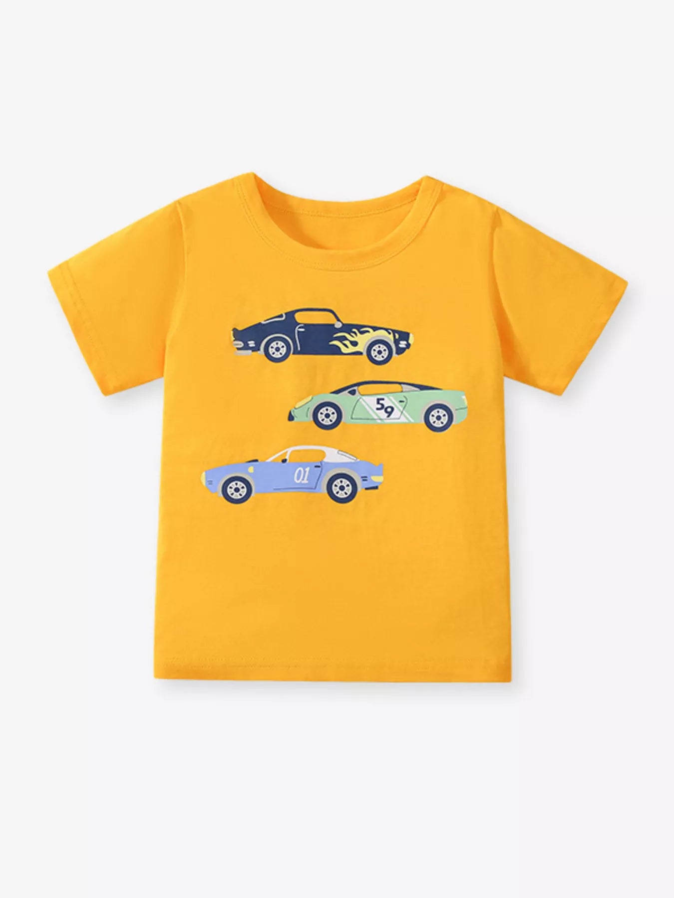 Kids Car Graphic T-Shirt – Soft Cotton Short Sleeve Tee for Boys & Girls