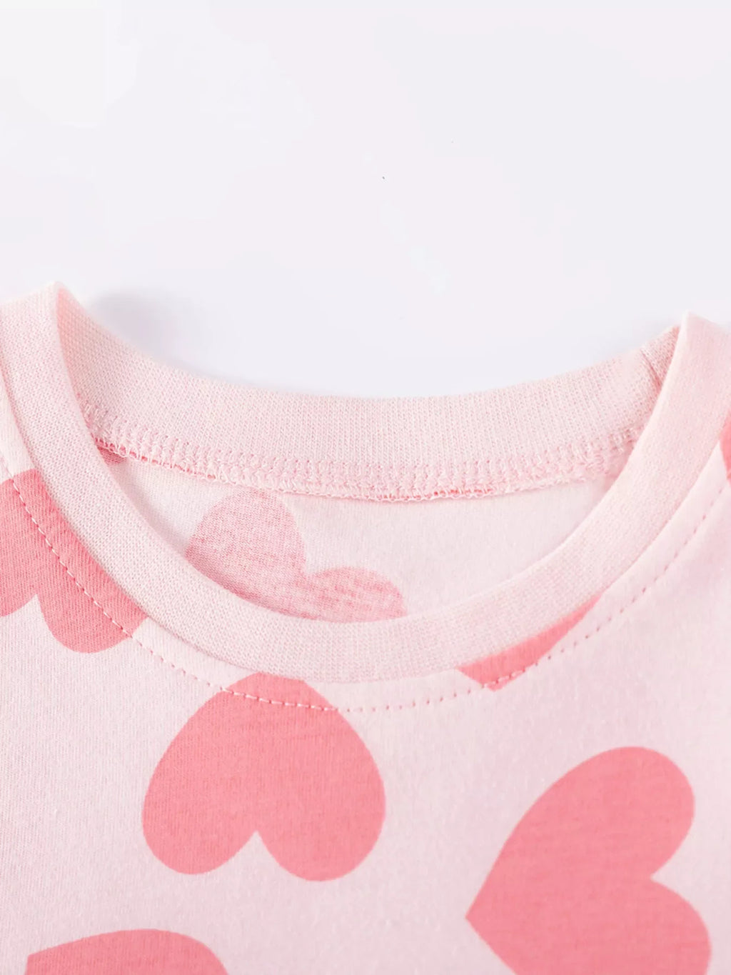 Girls Heart Print Dress - Casual Short Sleeve Summer Dress for Kids