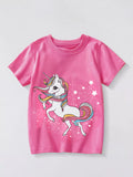 Kids Unicorn T-Shirt – Rainbow Graphic Tee for Girls