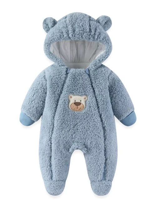 Baby Bunny Hooded Fleece One-Piece – Cozy Infant Romper