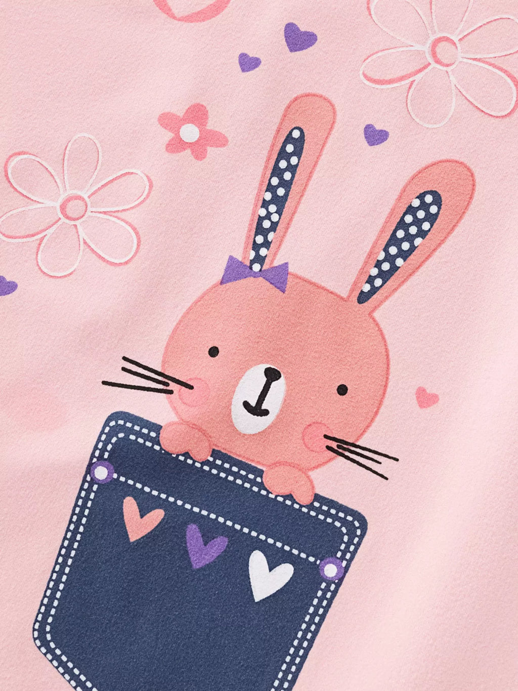 Kids Bunny T-Shirt | Adorable Round Neck Tee for Boys & Girls