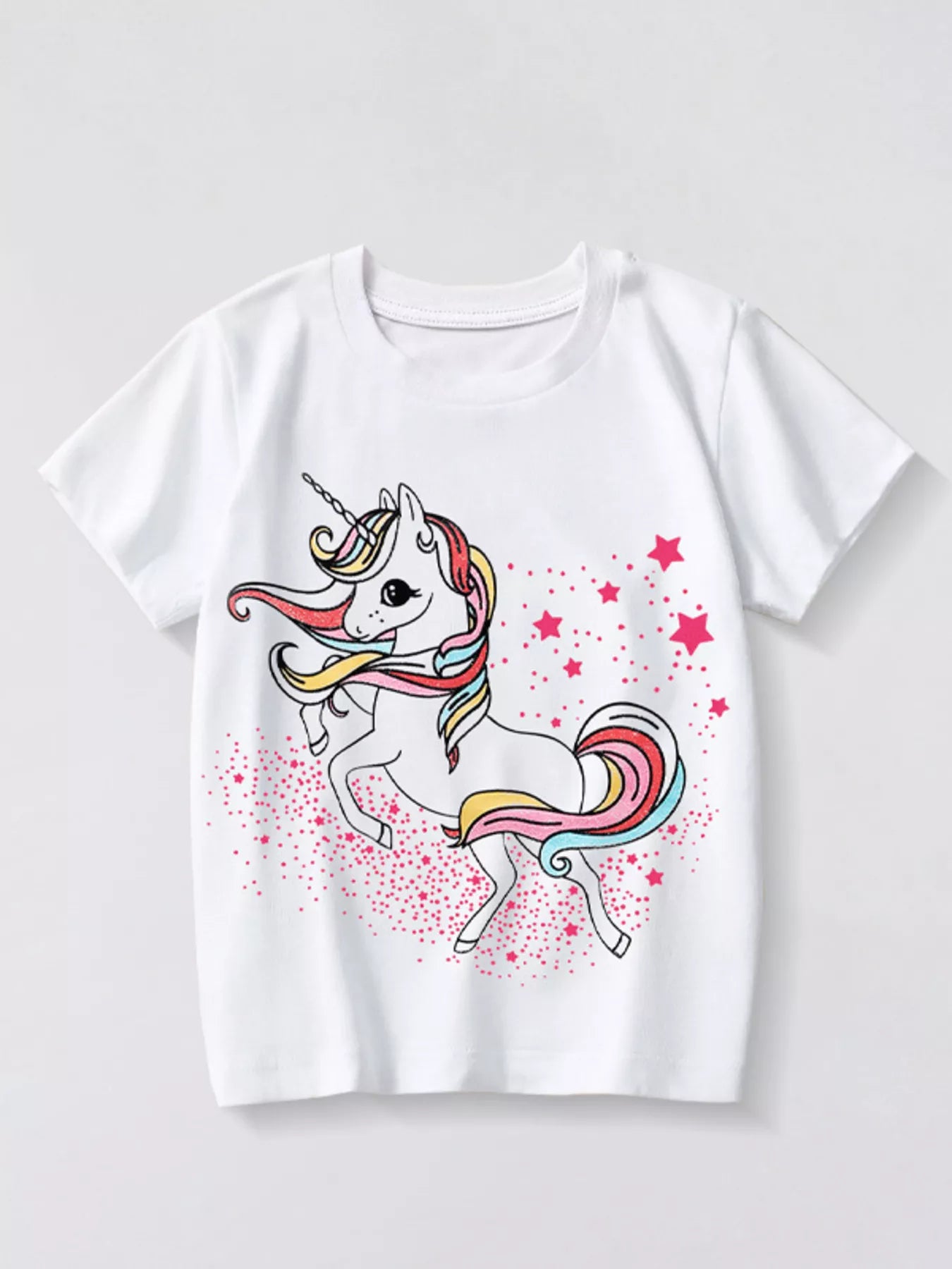 Kids Unicorn T-Shirt – Rainbow Graphic Tee for Girls