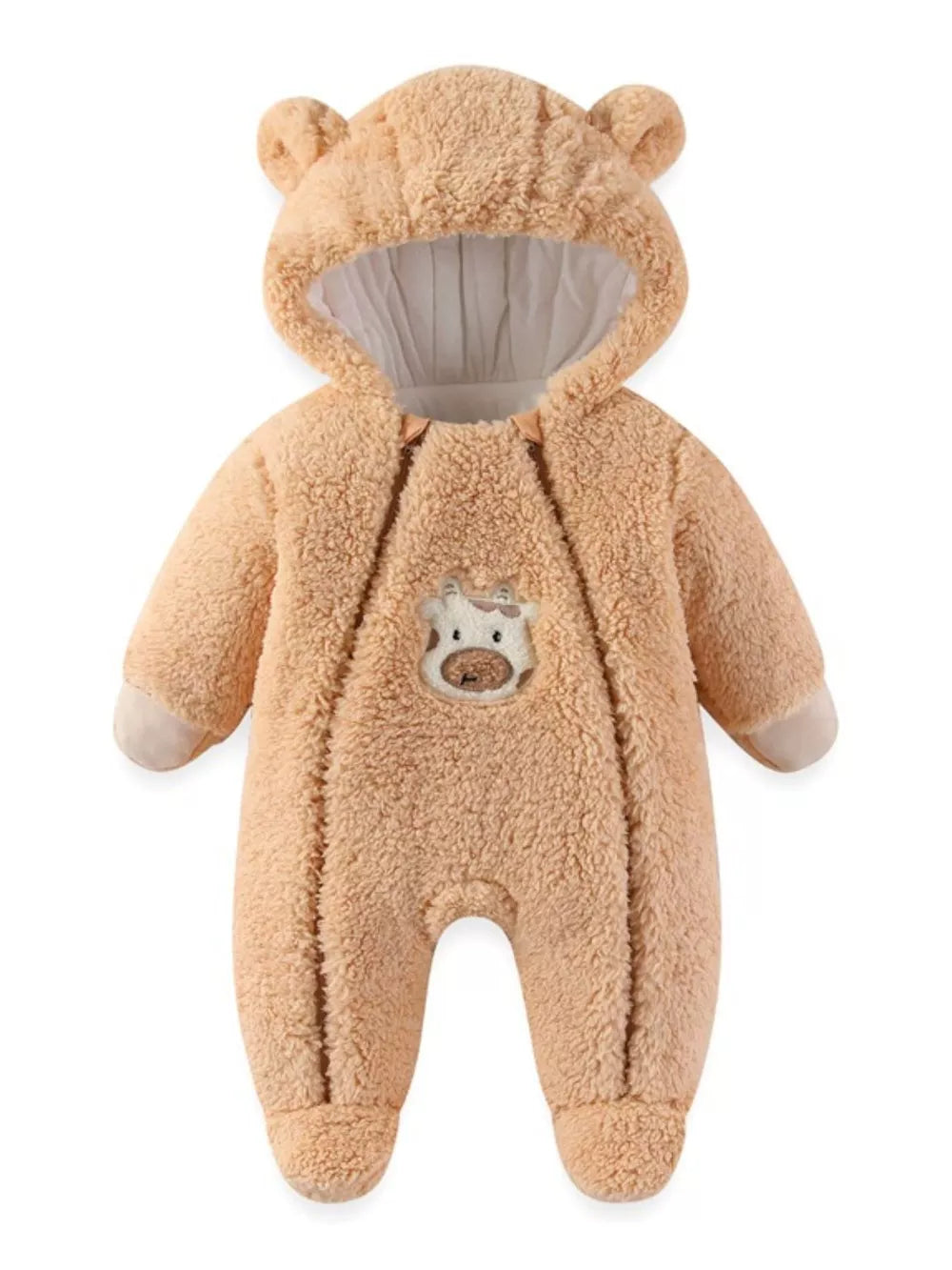 Baby Bunny Hooded Fleece One-Piece – Cozy Infant Romper