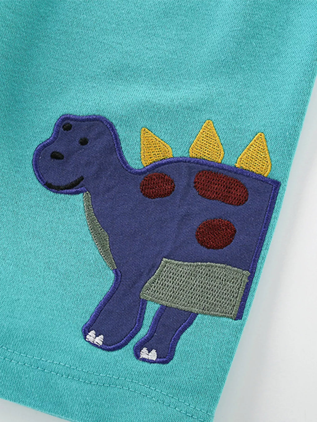 Boys Dinosaur Applique T-Shirt & Shorts Set – 2-Piece Summer Outfit | Sizes 6Y–8Y