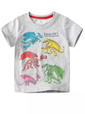 Kids Dinosaur T-Shirt – Soft Cotton Crew Neck Tee for Boys & Girls