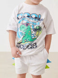 Kids Dinosaur T-Shirt & Shorts Outfit Set | Soft Cotton Summer Playwear