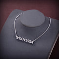 18K BB Typo Crystals Necklace